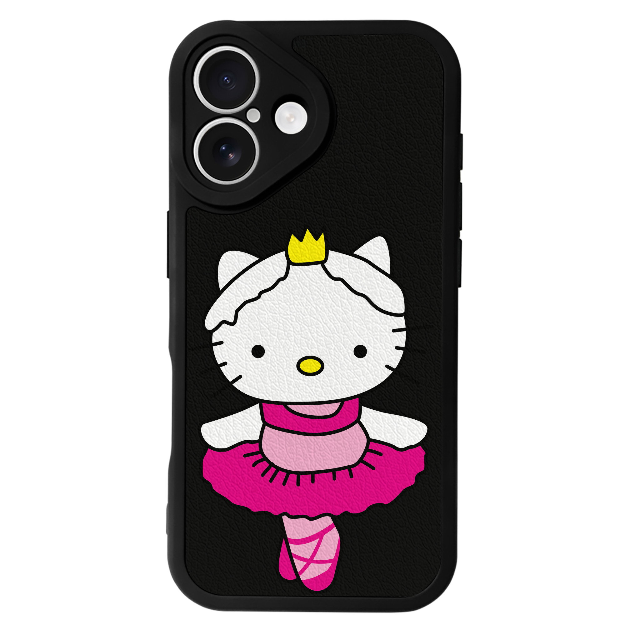 （画像用） Hello Kitty ハローキティ 【iPhone 16シリーズ対応】シリコンスマホケース（レザー調） 材質：シリコン